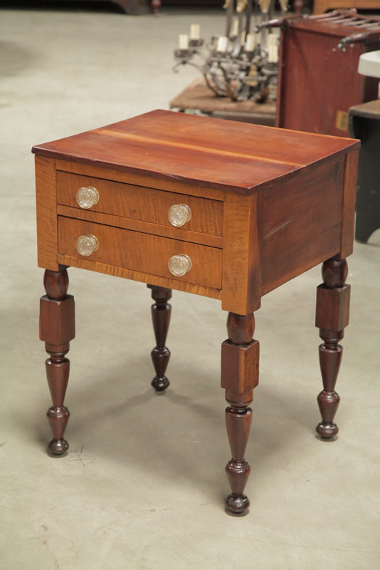 TWO DRAWER STAND. Cherry having