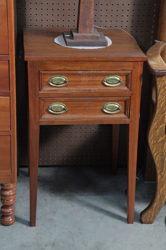 TWO DRAWER STAND. Cherry with