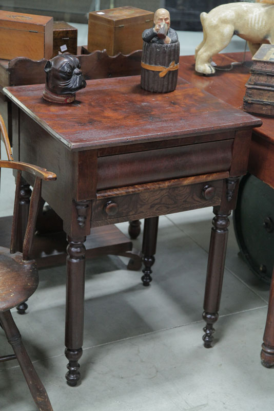 TWO DRAWER STAND. Walnut and of