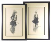TWO DRAWINGS BY CHARLES GATES