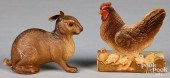 TWO DRESDEN CHRISTMAS ORNAMENT