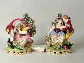TWO DRESDEN PORCELAIN FIGURAL