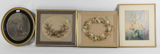 Two dried flower pictures a