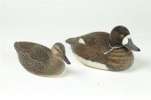 TWO DUCK CARVINGS.  American
