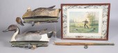 Two duck decoys each signed "M