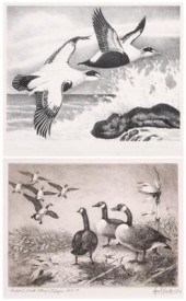 Two duck stamp prints, 1957-19