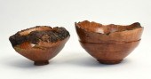 TWO DUSTIN COATES BURL BOWLSTw