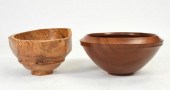 TWO DUSTIN COATES TURNED WOODE
