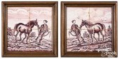 TWO DUTCH DELFT TILE GROUPINGS