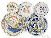 TWO DUTCH DELFTWARE POLYCHROME