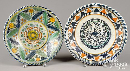 TWO DUTCH POLYCHROME DELFT