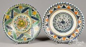 TWO DUTCH POLYCHROME DELFT CHA