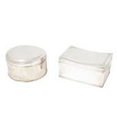 TWO DUTCH SILVER BOXES<br>Two
