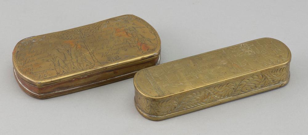 TWO DUTCH TOBACCO BOXES 18TH