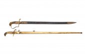TWO EAGLE HEAD OFFICER'S SWORD
