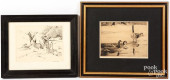 TWO EARL LINCOLN POOLE ETCHING