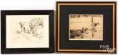 TWO EARL LINCOLN POOLE ETCHING