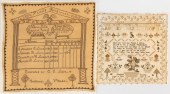 TWO EARLY 19TH CENTURY NEEDLEW