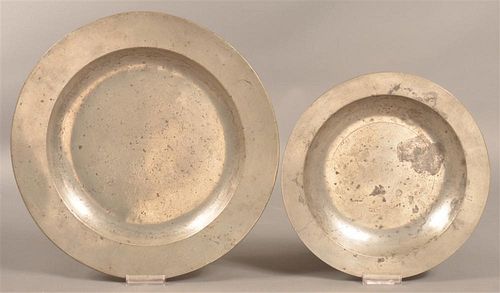 TWO EARLY 19TH CENTURY PEWTER