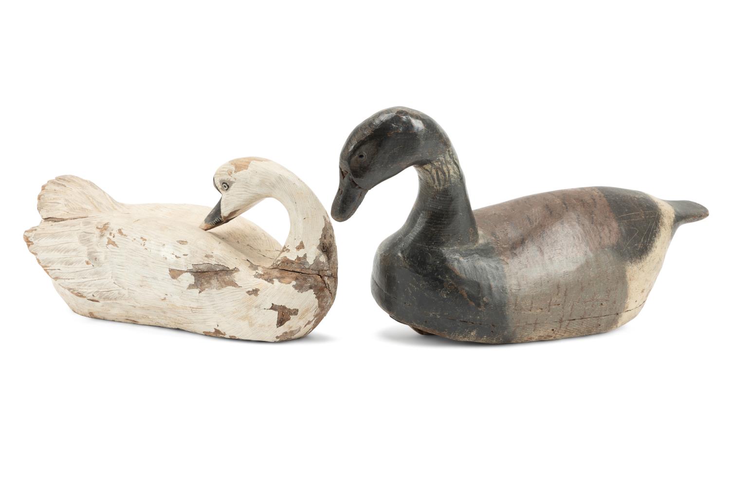 TWO EARLY 20TH C. AMERICAN CARVED