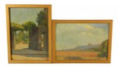 TWO EARLY 20TH C. OILS ON BOAR