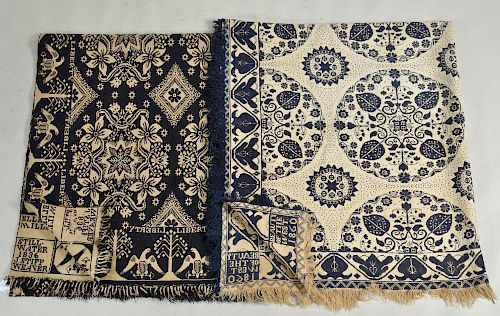 TWO EARLY AMERICAN WOVEN