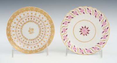 Two Early British Porcelain Saucers