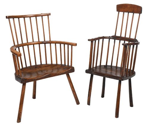 TWO EARLY BRITISH WINDSOR