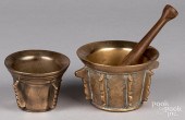 TWO EARLY BRONZE MORTARSTwo ea