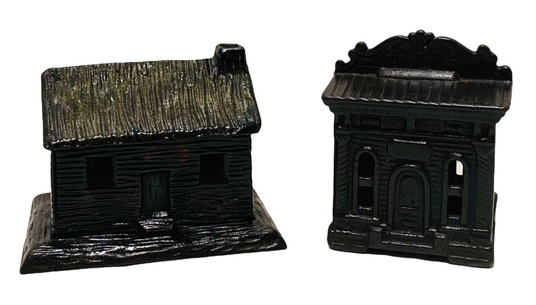 TWO EARLY CAST IRON BUILDING