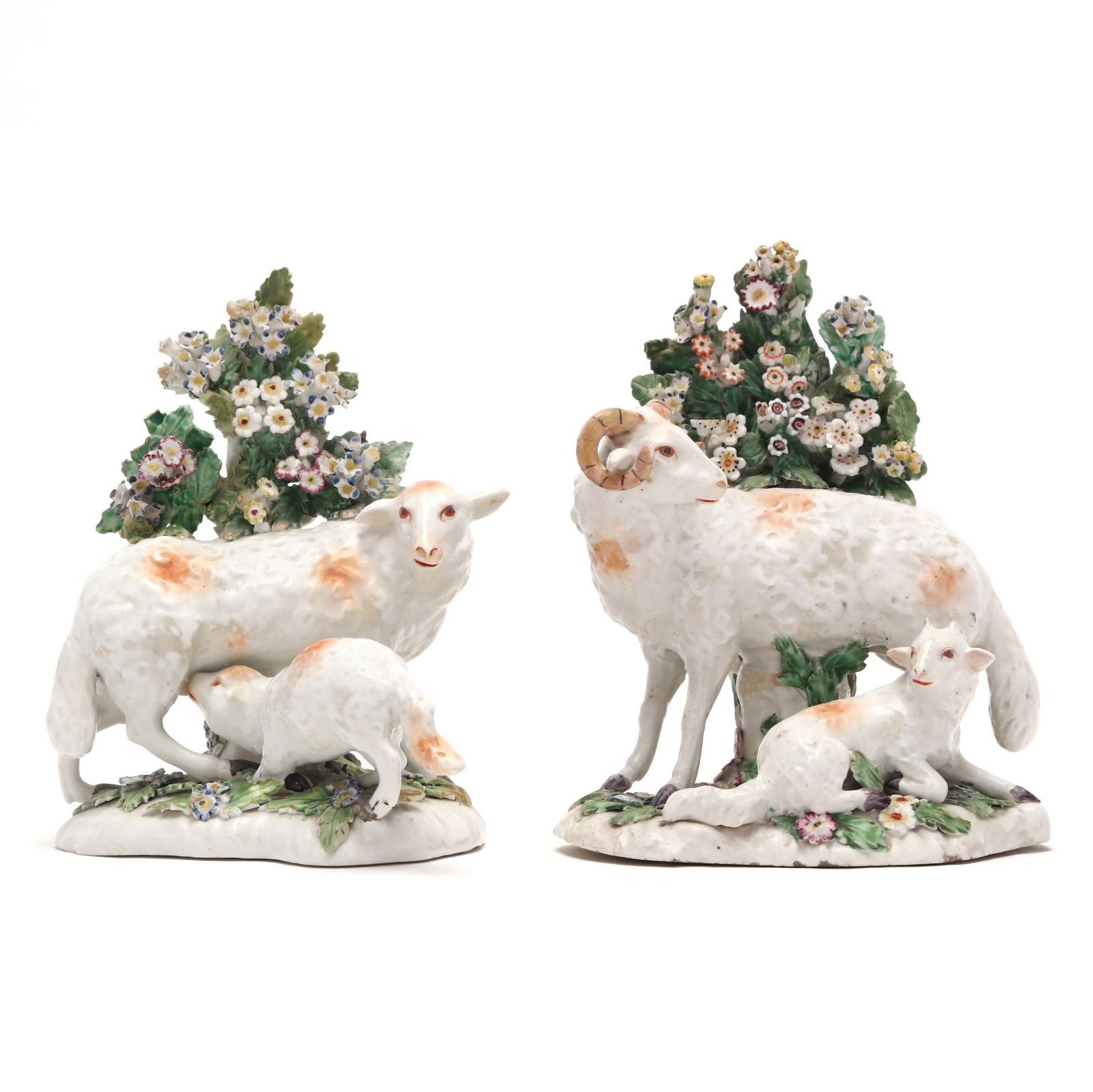 TWO EARLY DERBY PORCELAIN GROUPS,