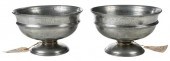 TWO EARLY ENGLISH PEWTER PUNCH