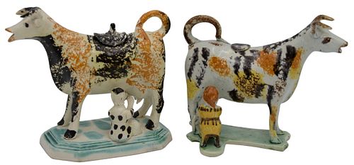 TWO EARLY ENGLISH STAFFORDSHIRE