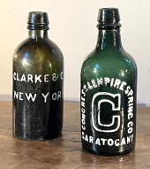 TWO EARLY MINERAL WATER BOTTLE