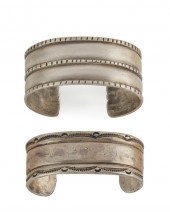 TWO EARLY NAVAJO SILVER CUFF B