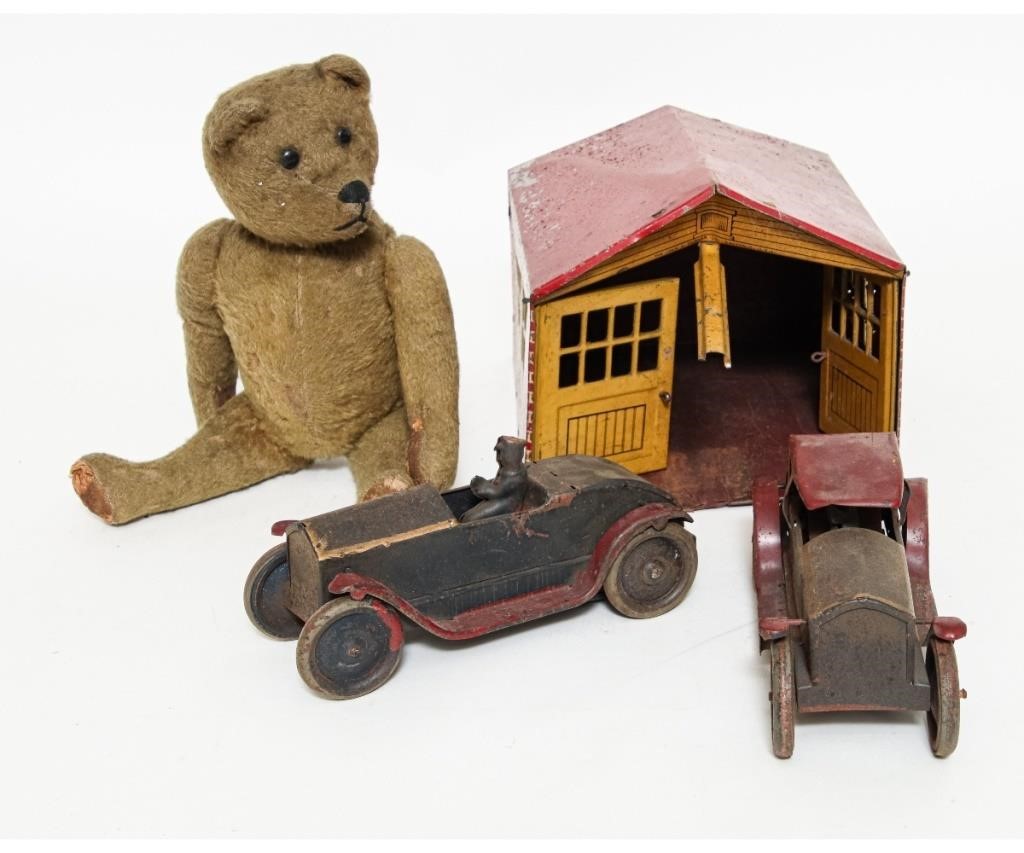 Two early painted metal Fricton toy