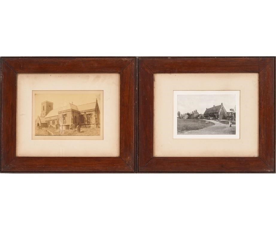 Two early photographs, framed and