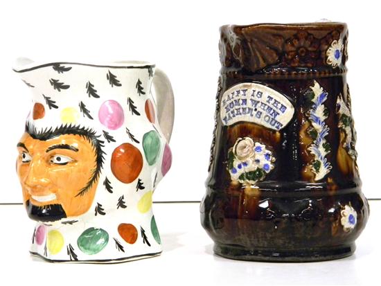 Two early pottery pitchers: one