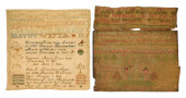 TWO EARLY SCHOOLGIRL SAMPLERS: