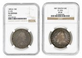 TWO EARLY U.S. HALF DOLLARSdra