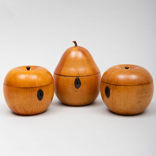 TWO EARLY VICTORIAN APPLE FORM