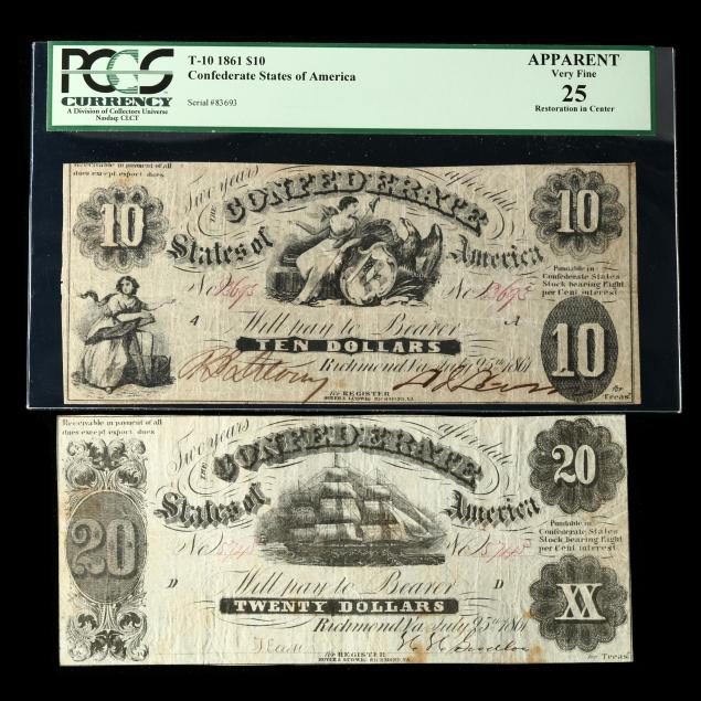 TWO EARLY WAR CONFEDERATE STATES