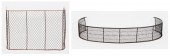 TWO EARLY WIREWORK FIRE SCREEN