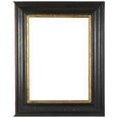 TWO EBONIZED AND PACEL-GILT FR