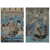 TWO EDO PERIOD JAPANESE WOODBL