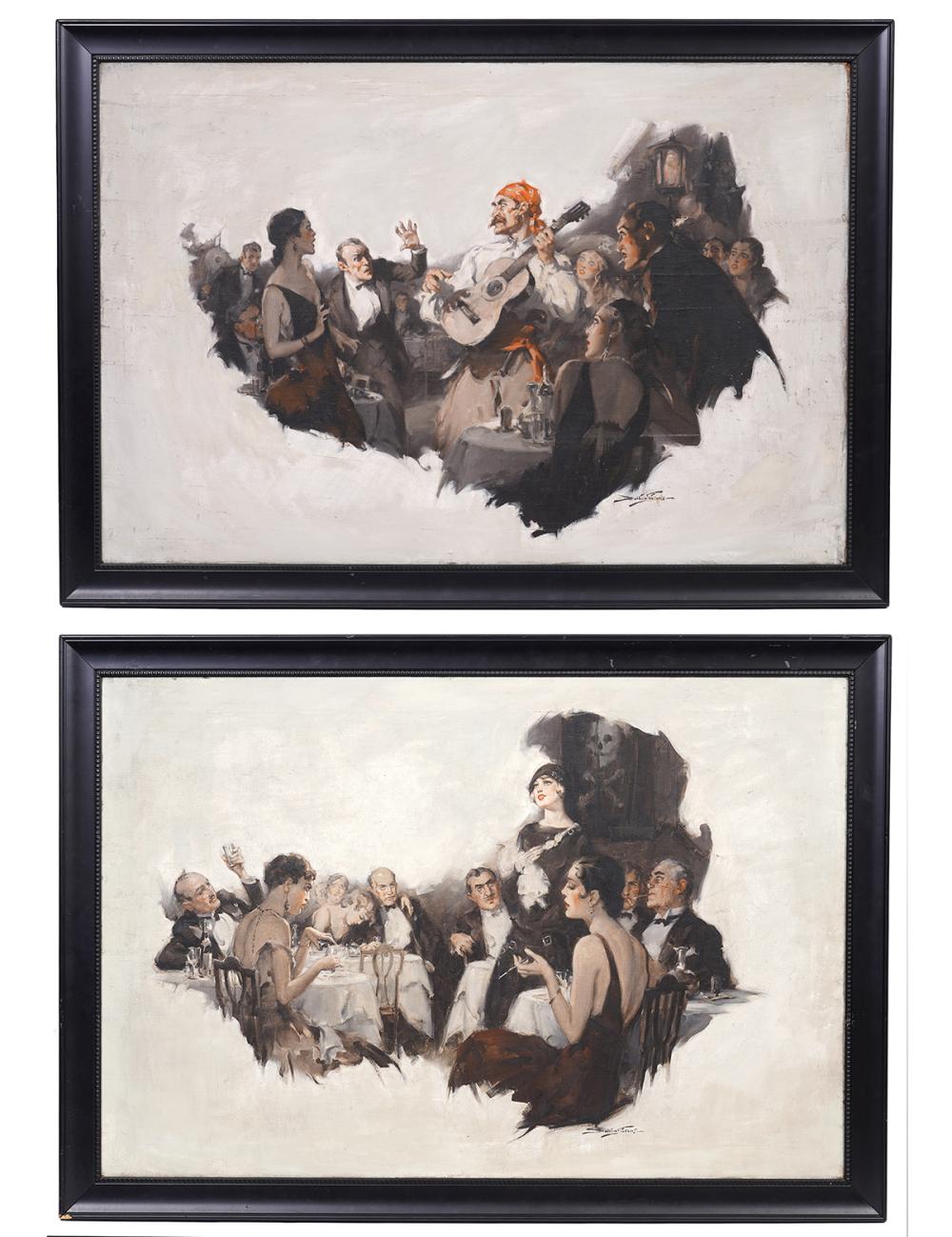 TWO EDWARD STEVENS ILLUSTRATION