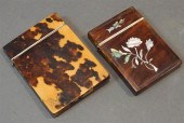TWO EDWARDIAN CARD CASESTwo Ed
