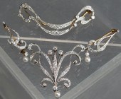 TWO EDWARDIAN PLATINUM TOPPED,
