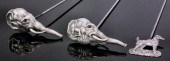 Two Edwardian silver elephant