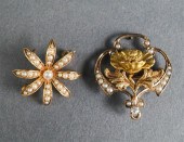 TWO EDWARDIAN TESTED 14-KARAT